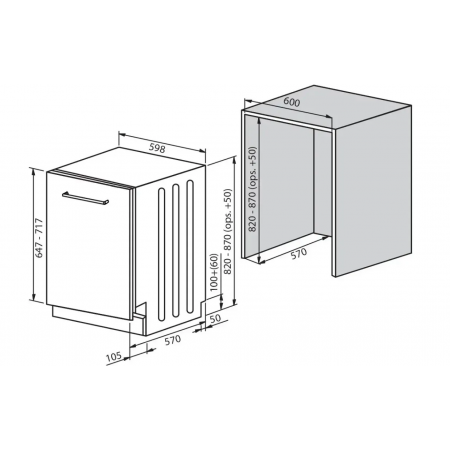 Mașină de spălat vase încorporată FBDW9715 A-6